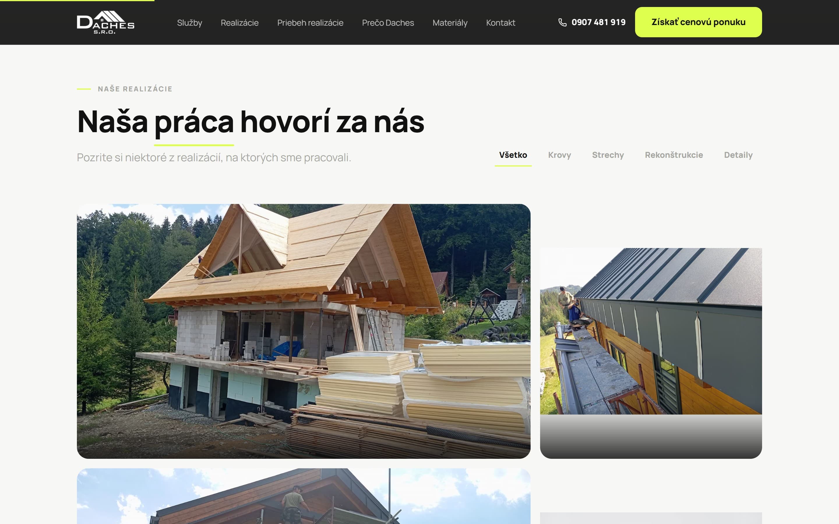 Daches — Naša práca hovorí za nás