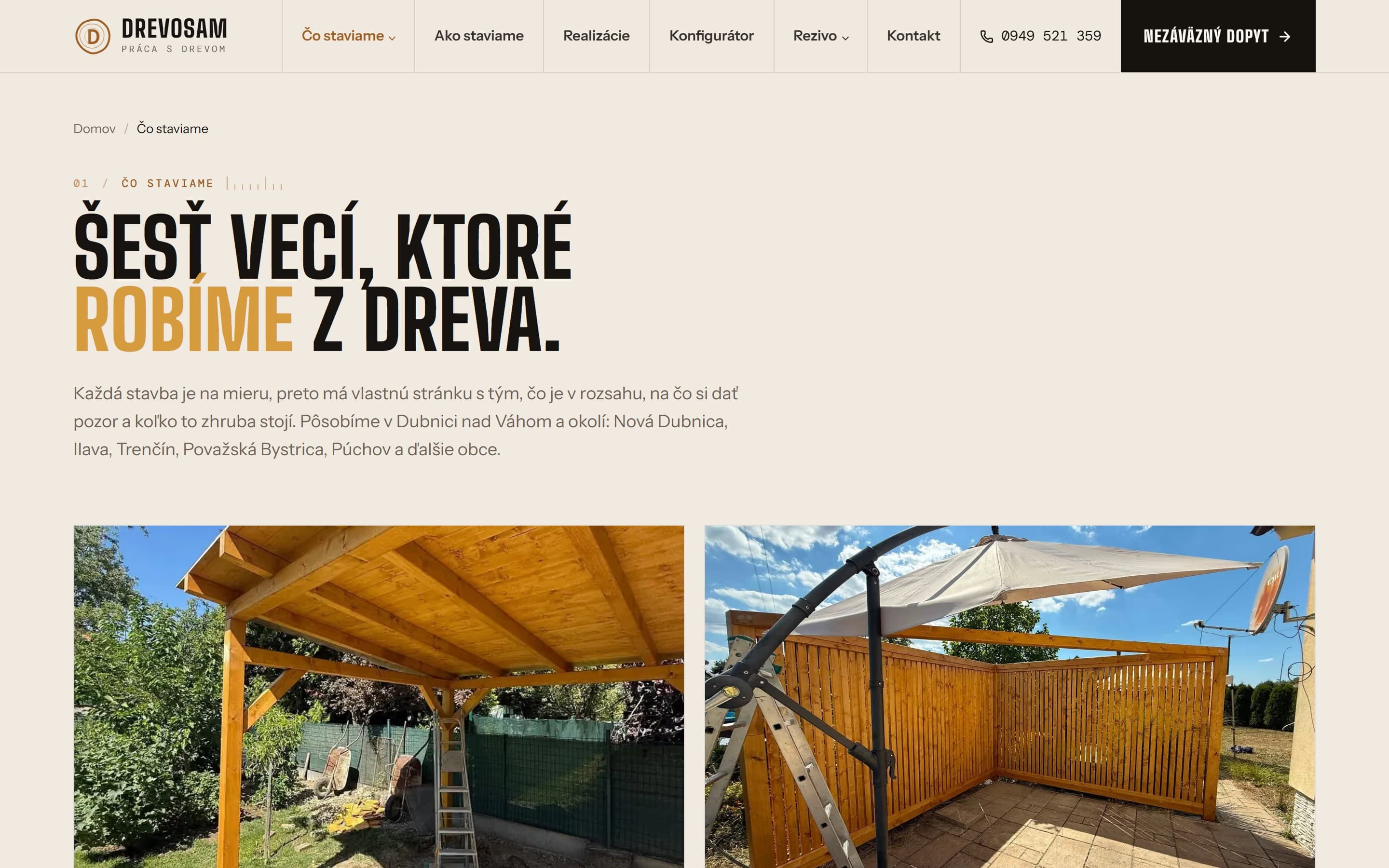 Drevosam — ŠESŤ VECÍ, KTORÉ ROBÍME Z DREVA.