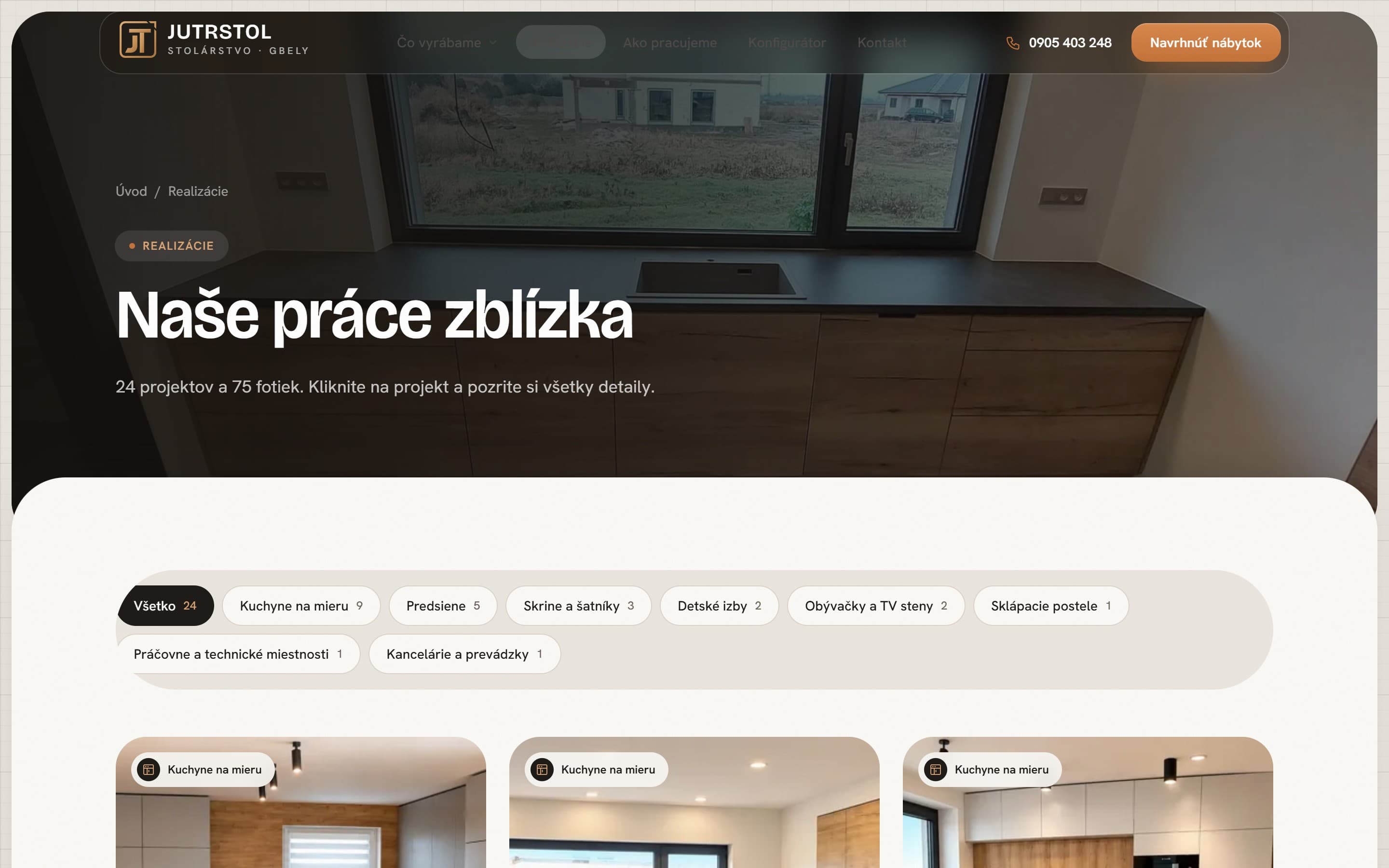 JUTRSTOL — Naše práce zblízka
