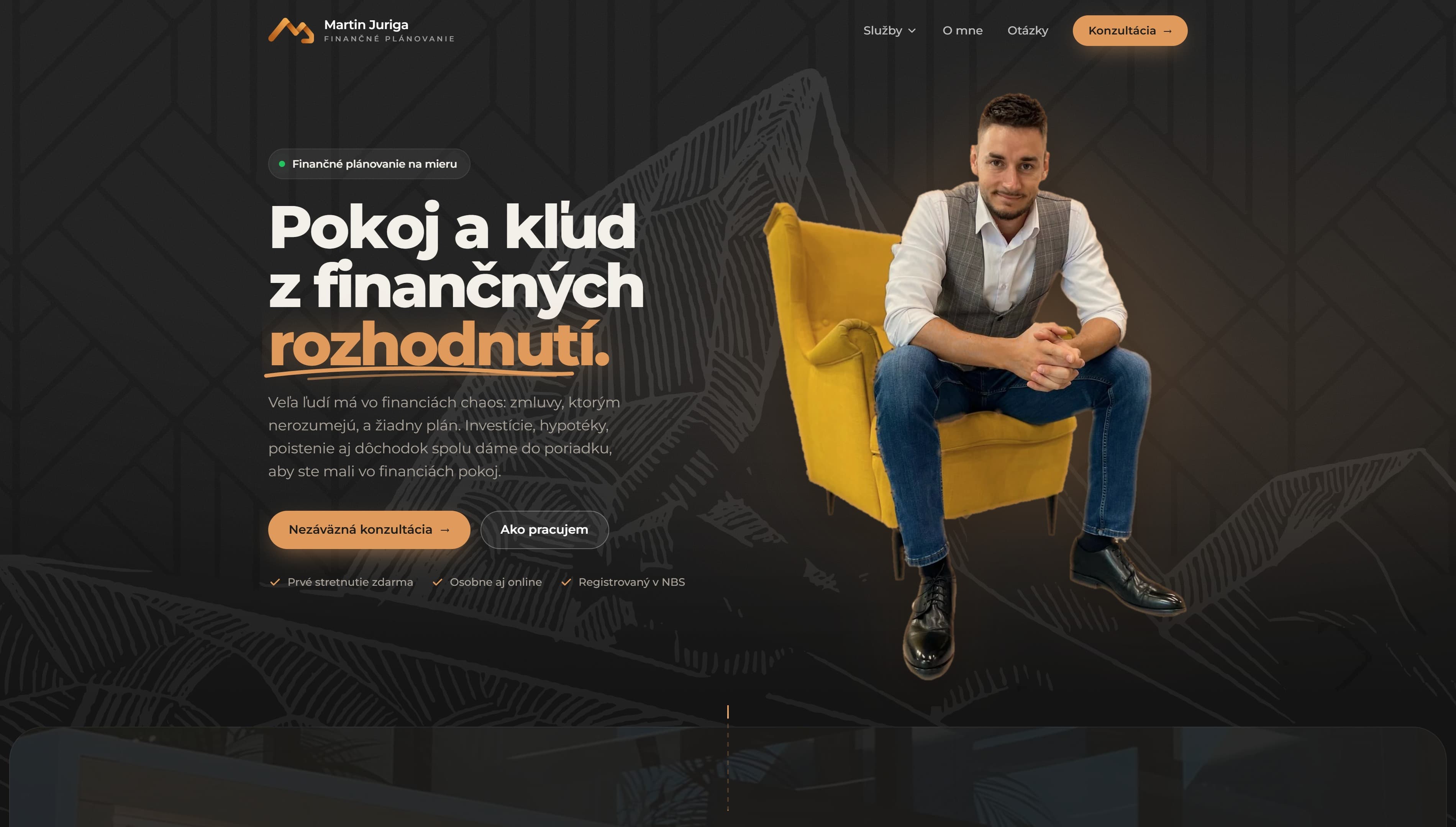 Martin Juriga — ukážka webu na notebooku a mobile
