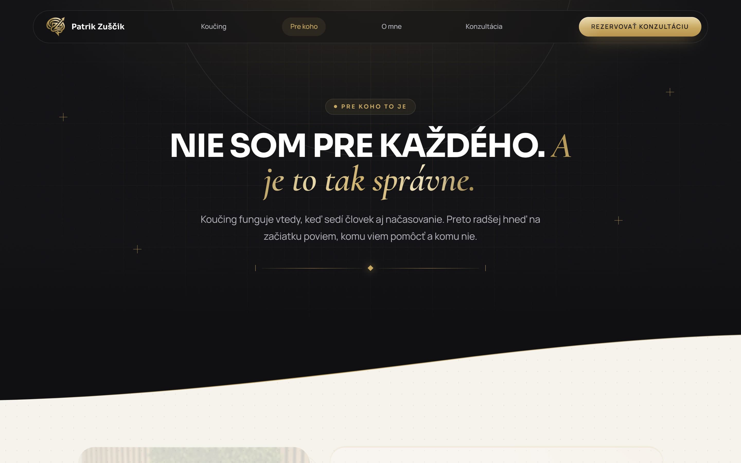Patrik Zuščik — NIE SOM PRE KAŽDÉHO. A je to tak správne.