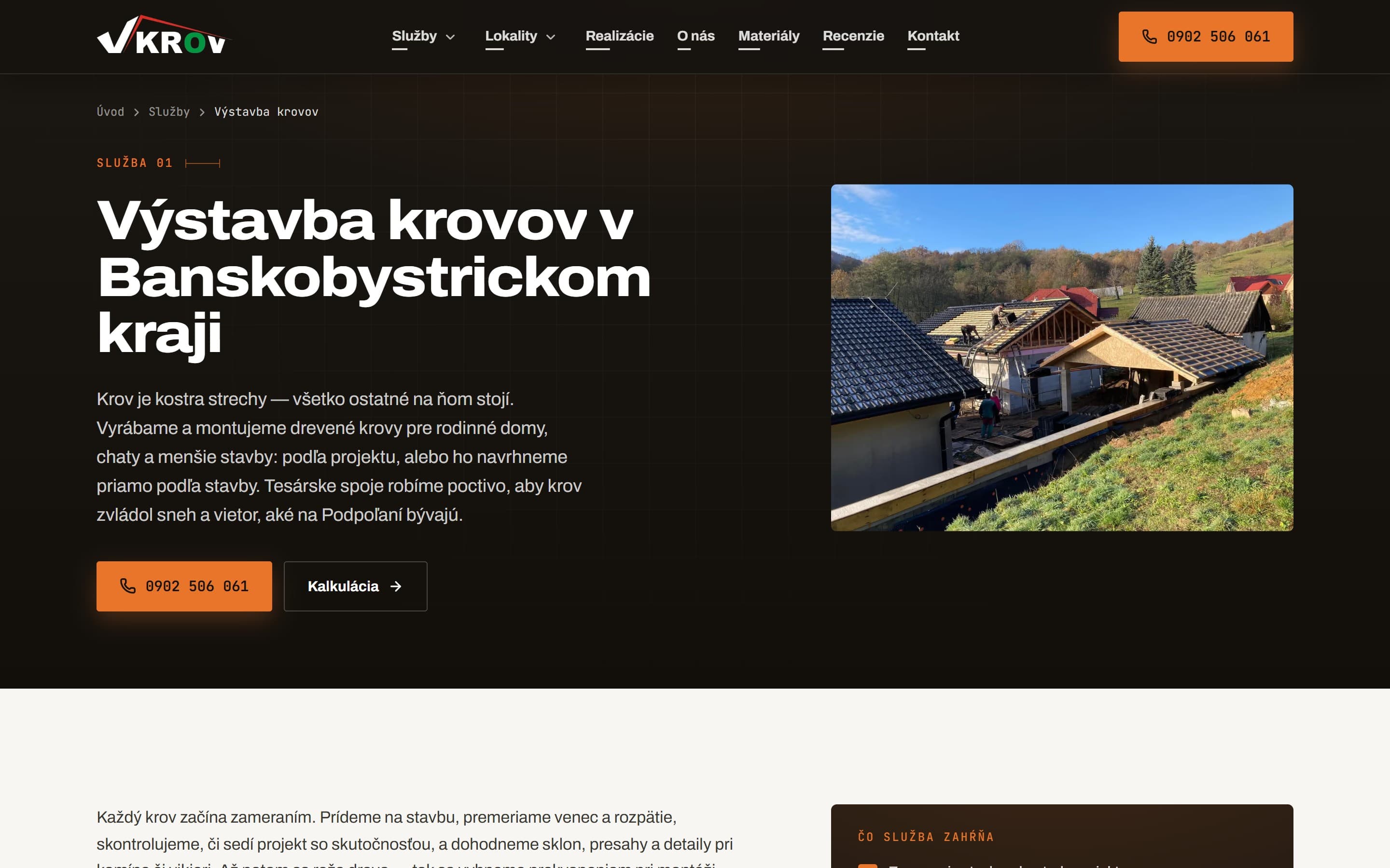V-KROV — Výstavba krovov v Banskobystrickom kraji