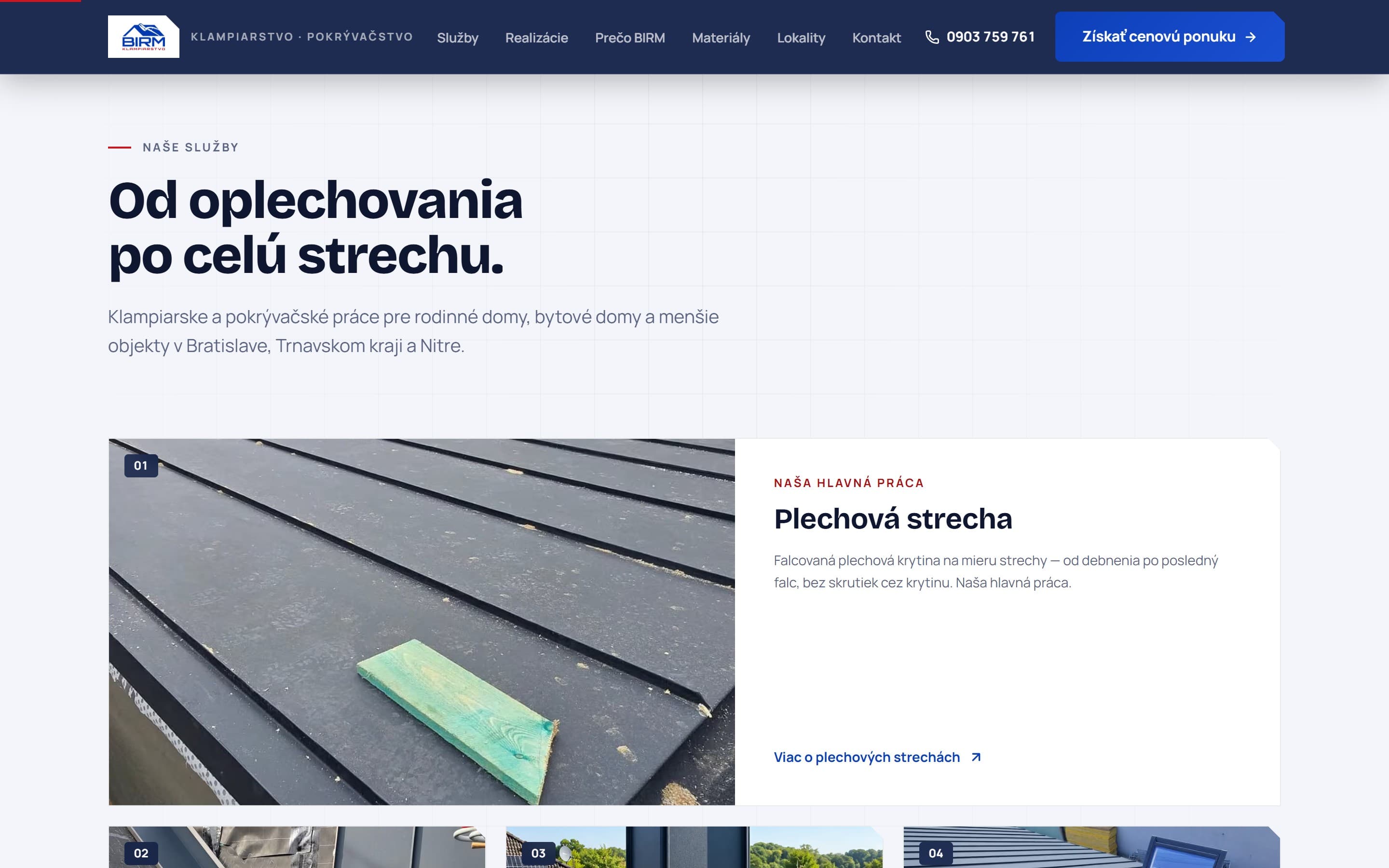 BIRM klampiarstvo — Od oplechovania po celú strechu.