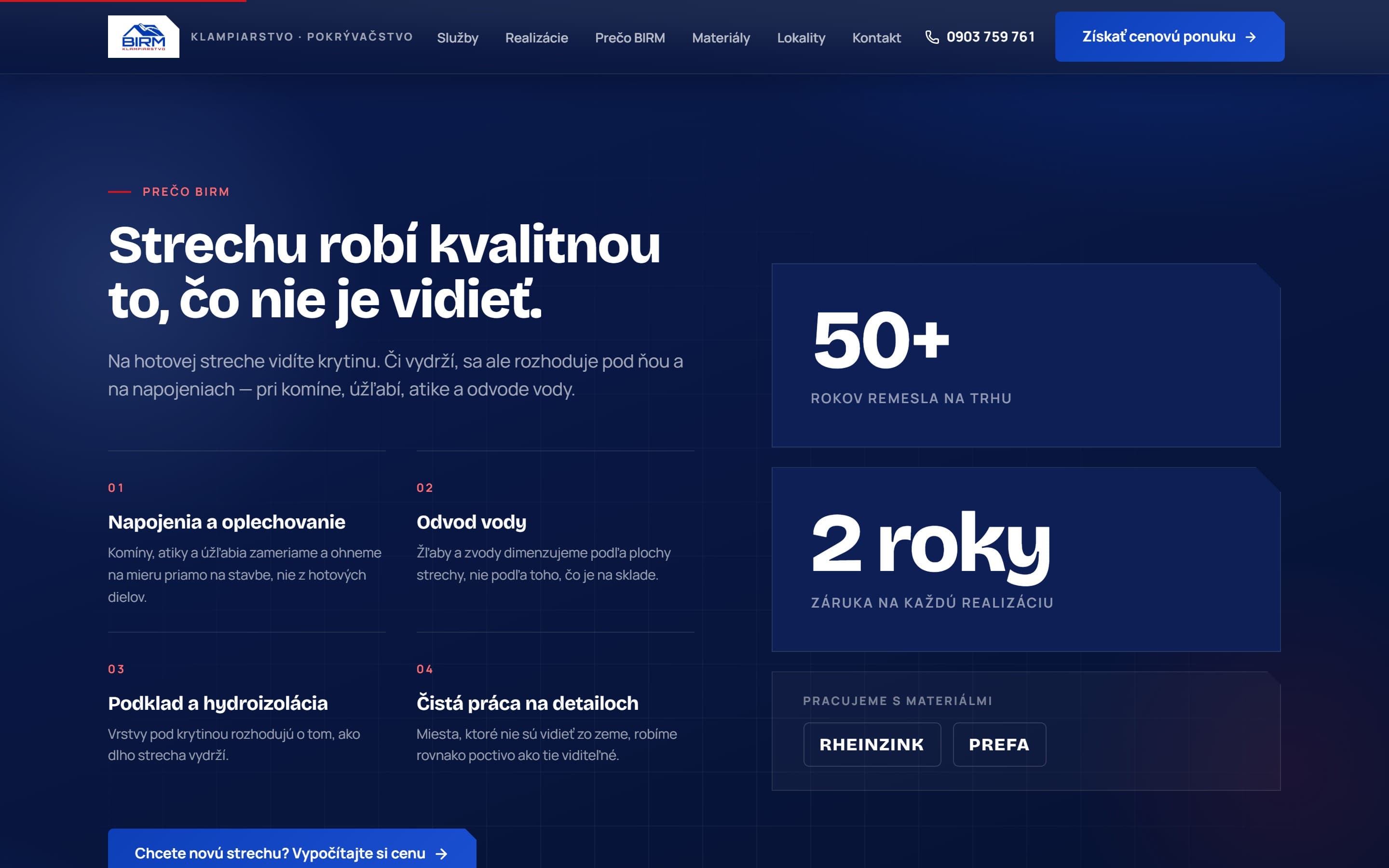 BIRM klampiarstvo — Strechu robí kvalitnou to, čo nie je vidieť.
