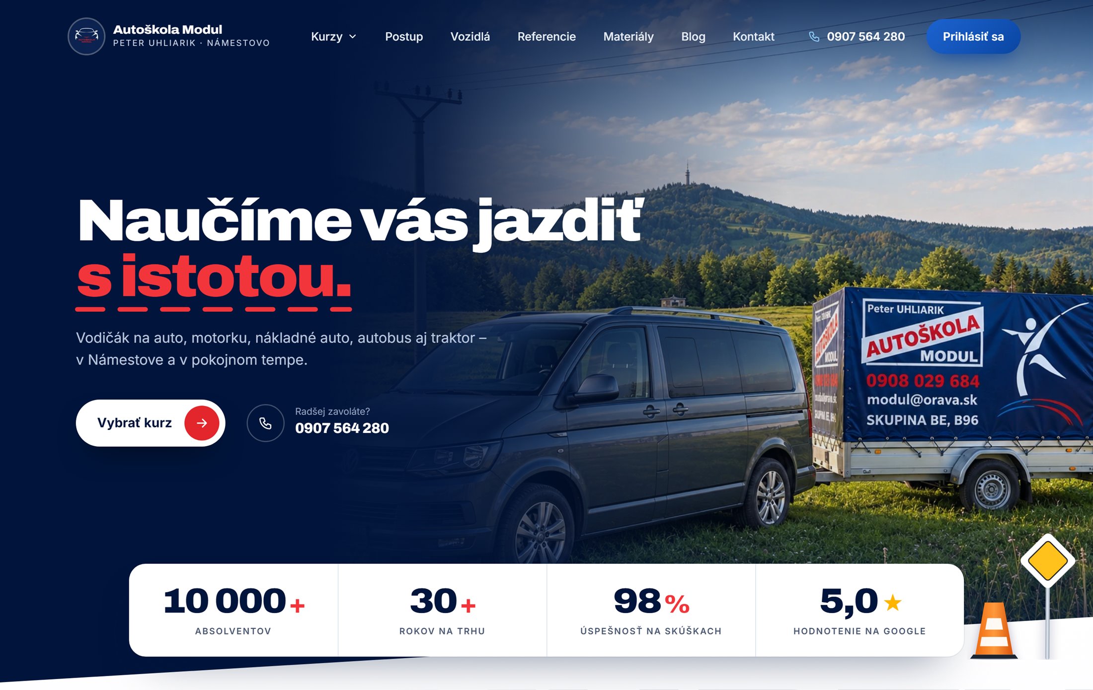 Web Autoškoly Modul – autoskolamodul.sk